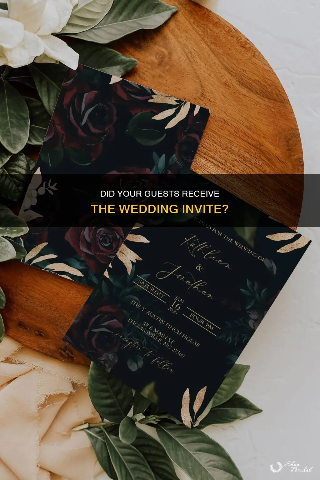 how to know if people received wedding invite