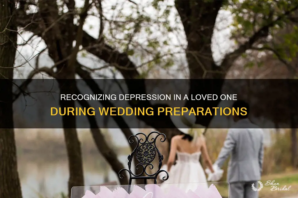 how to know if someone is going through depression wedding