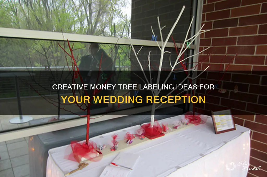 how to label a money tree at a wedding