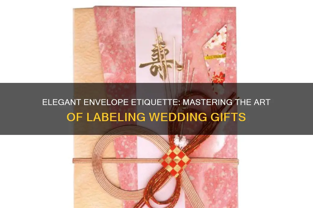 how to label a wedding gift envelope
