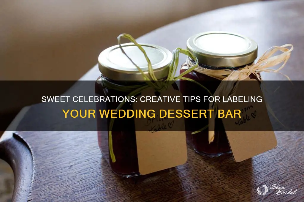 how to label dessert bar at wedding