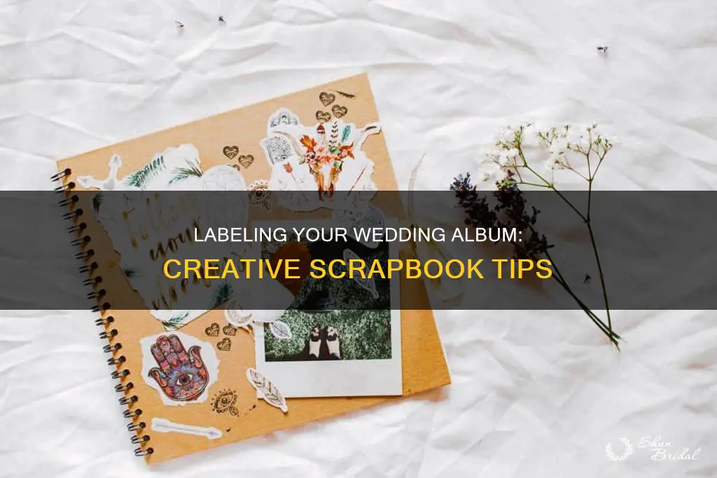how to label from of photo album scrapbook wedding