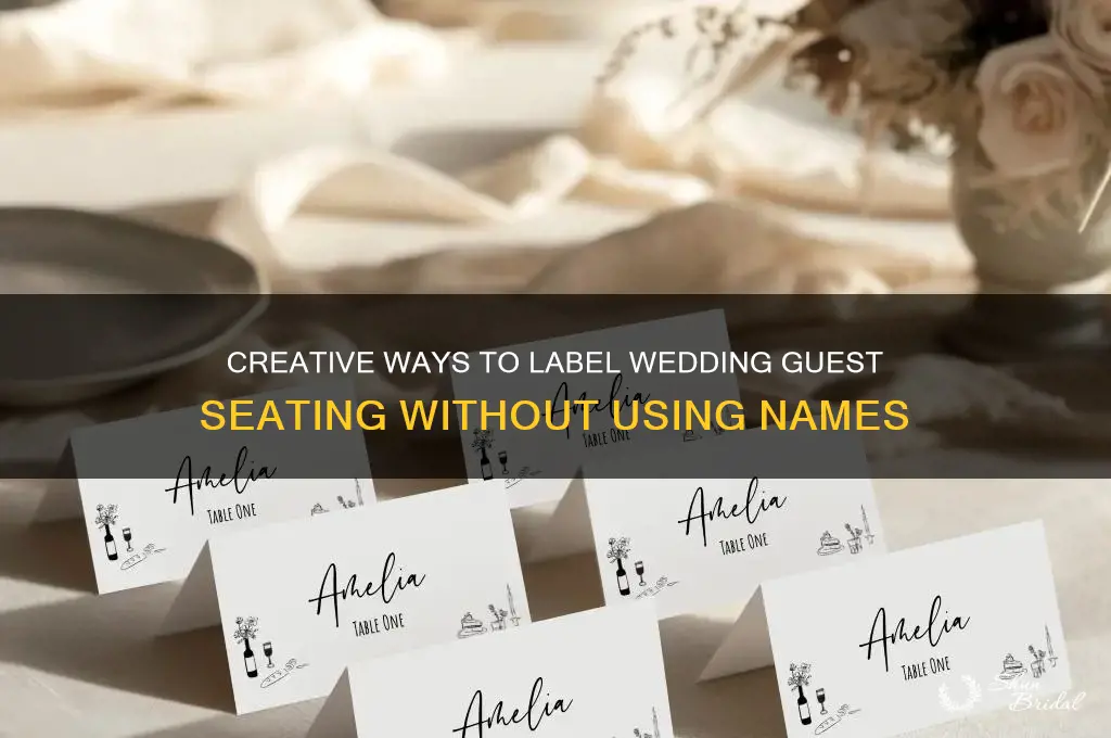 how to label wedding guest without name