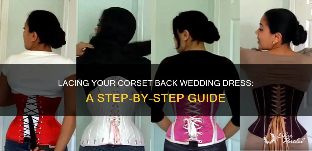 how to lace a corset back wedding dress