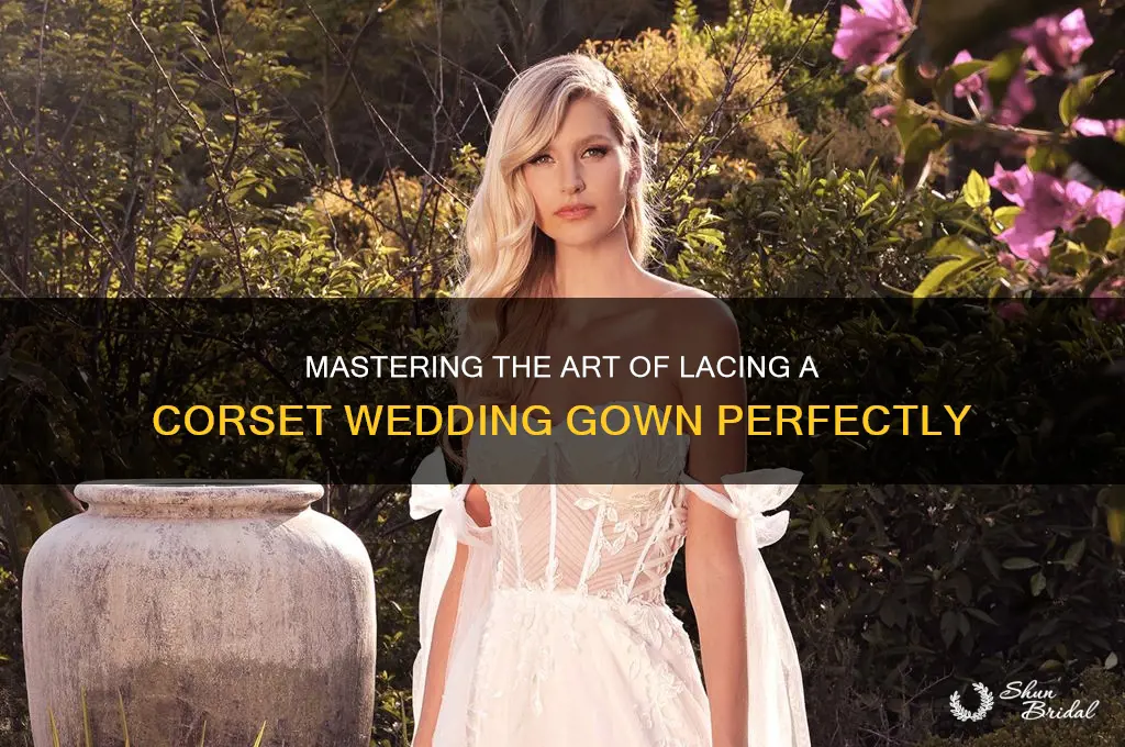 how to lace up a corset wedding gown