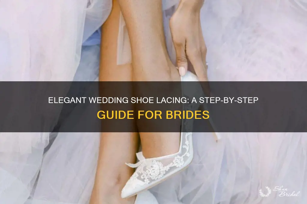 how to lace wedding shoes