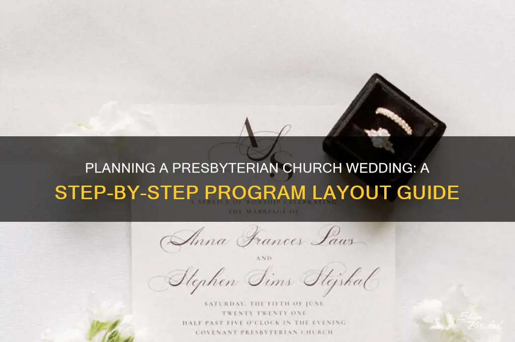 how to lay out church wedding program presbyterian