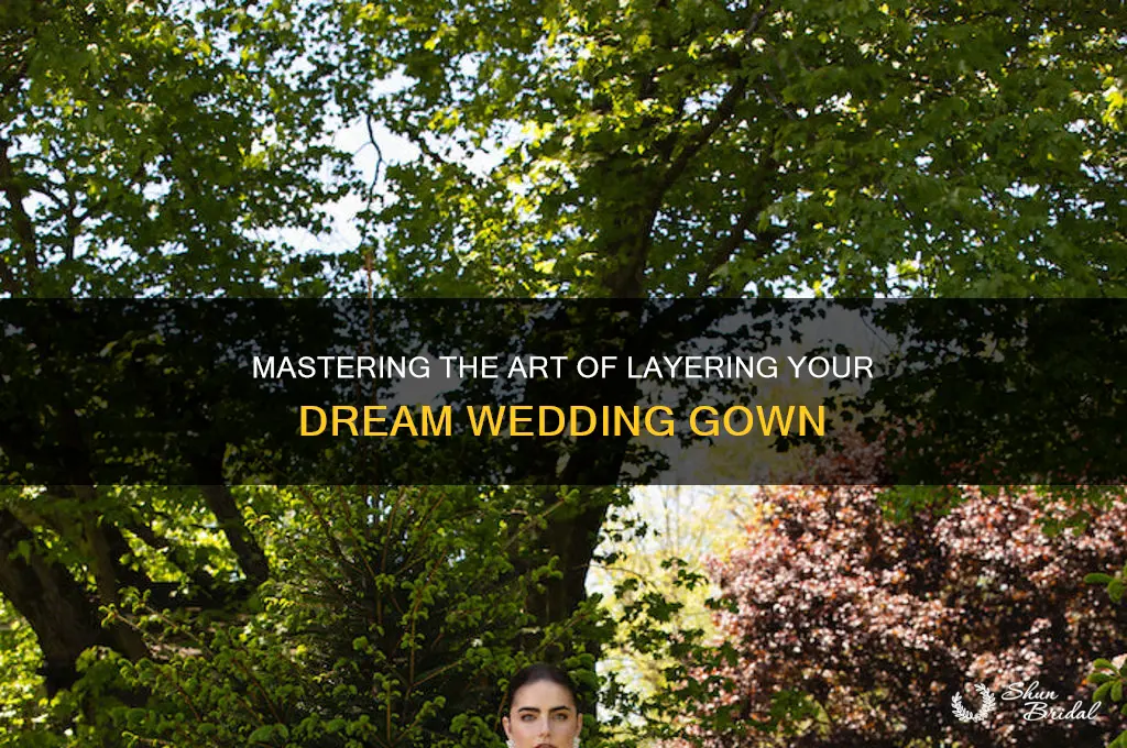 how to layer wedding gown