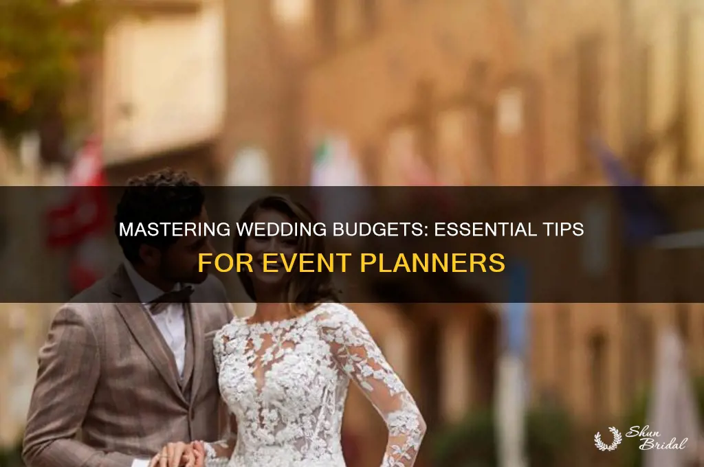 how to learn budget for event planners weddings