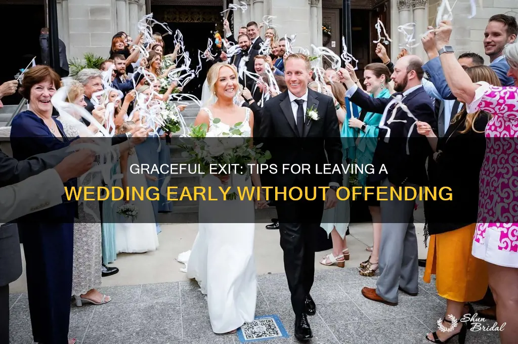 how to leave a wedding early