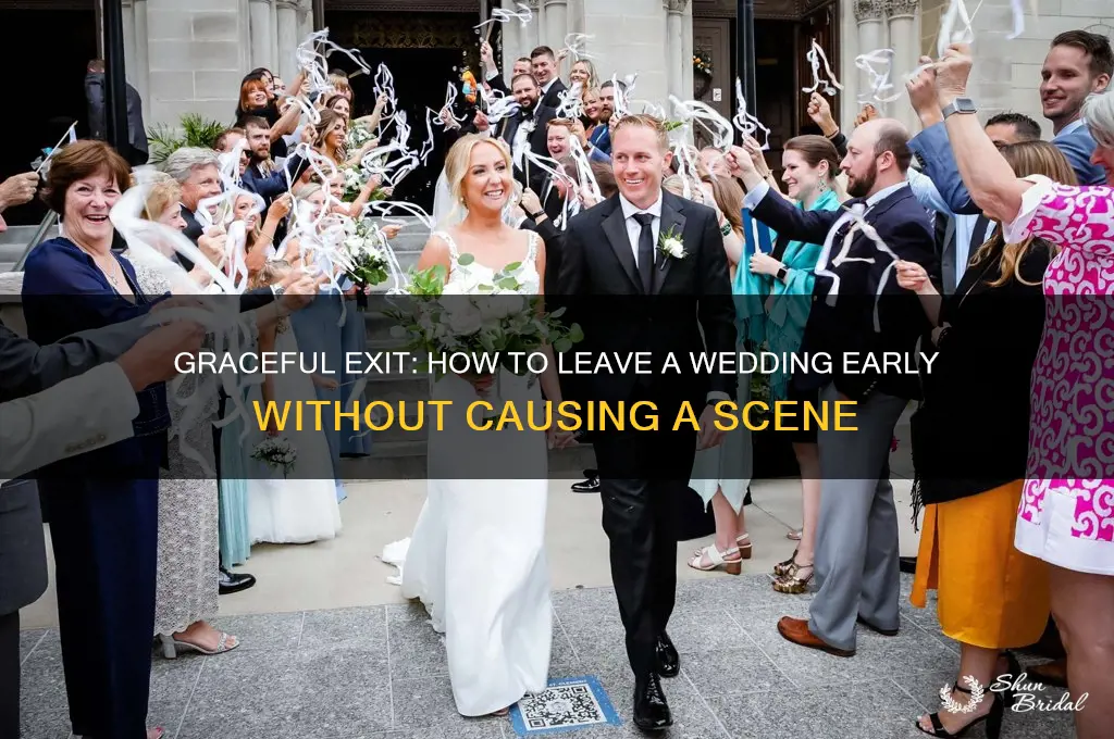 how to leave a wedding