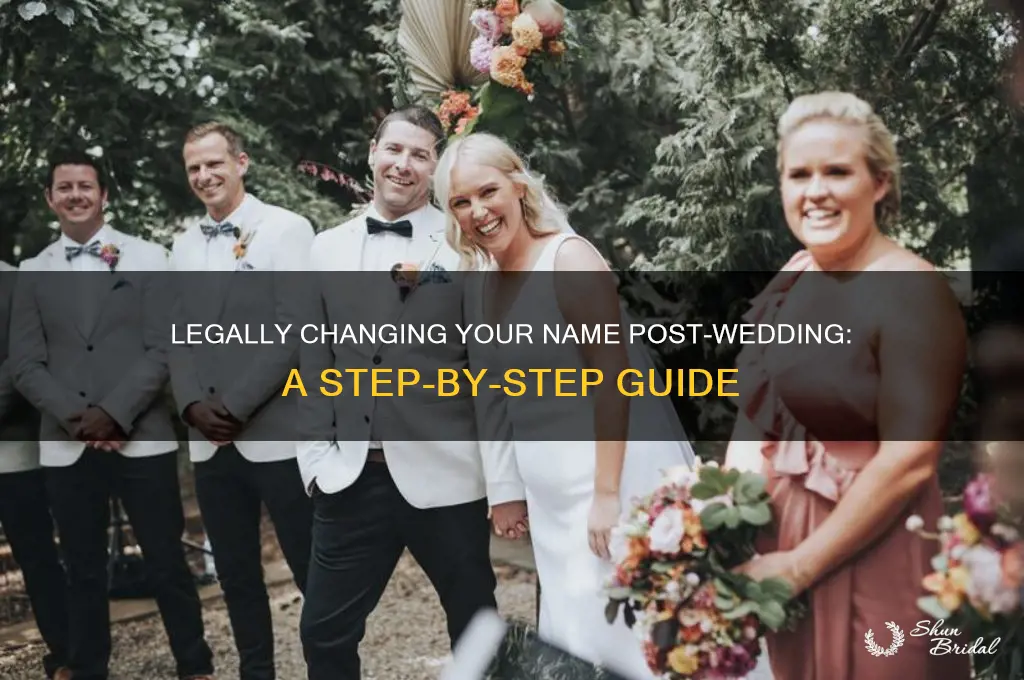 how to legally change name after wedding