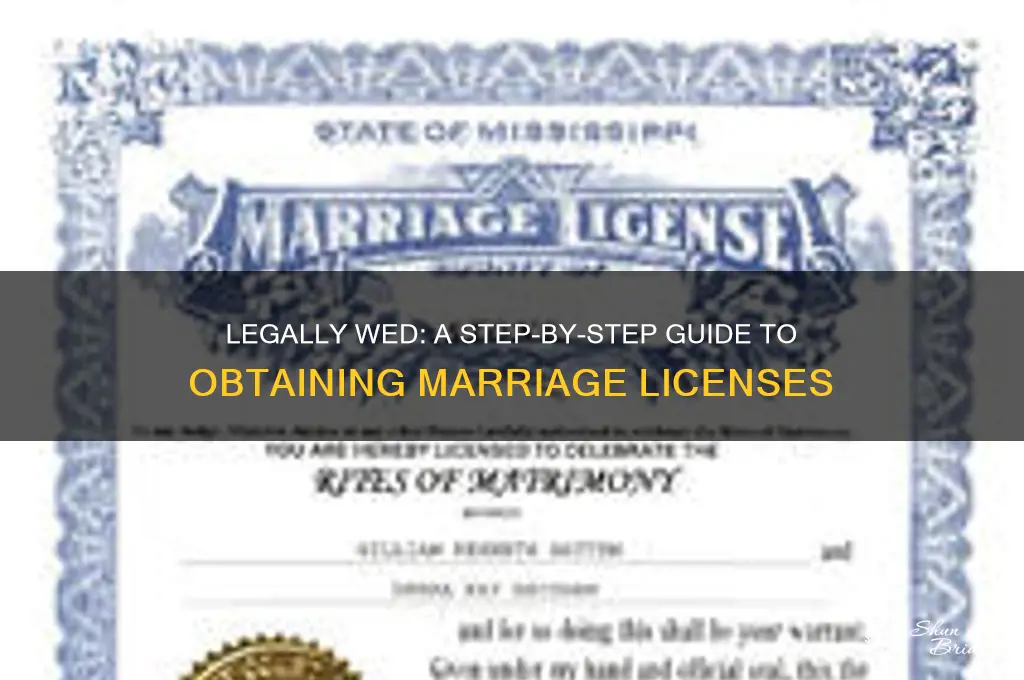 how to legally wed licenses