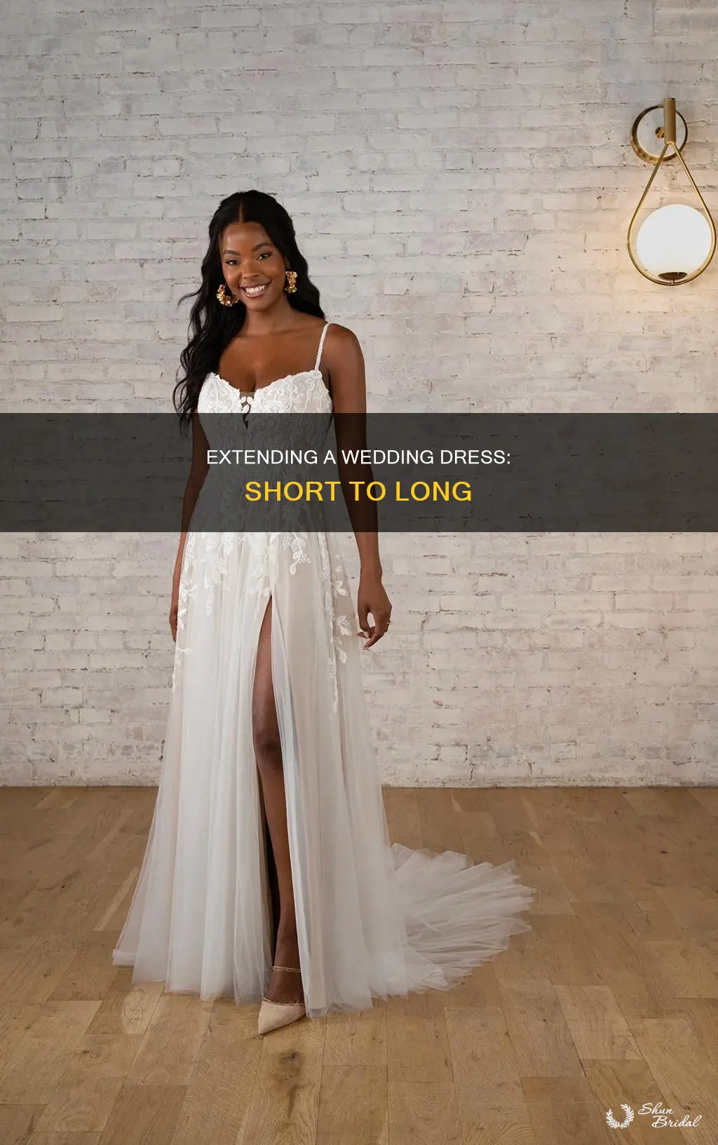 how to lengthen a wedding dress that is too short