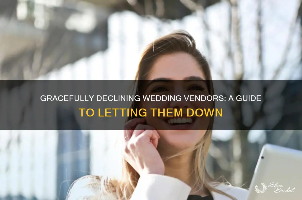 how to let down a wedding vendor