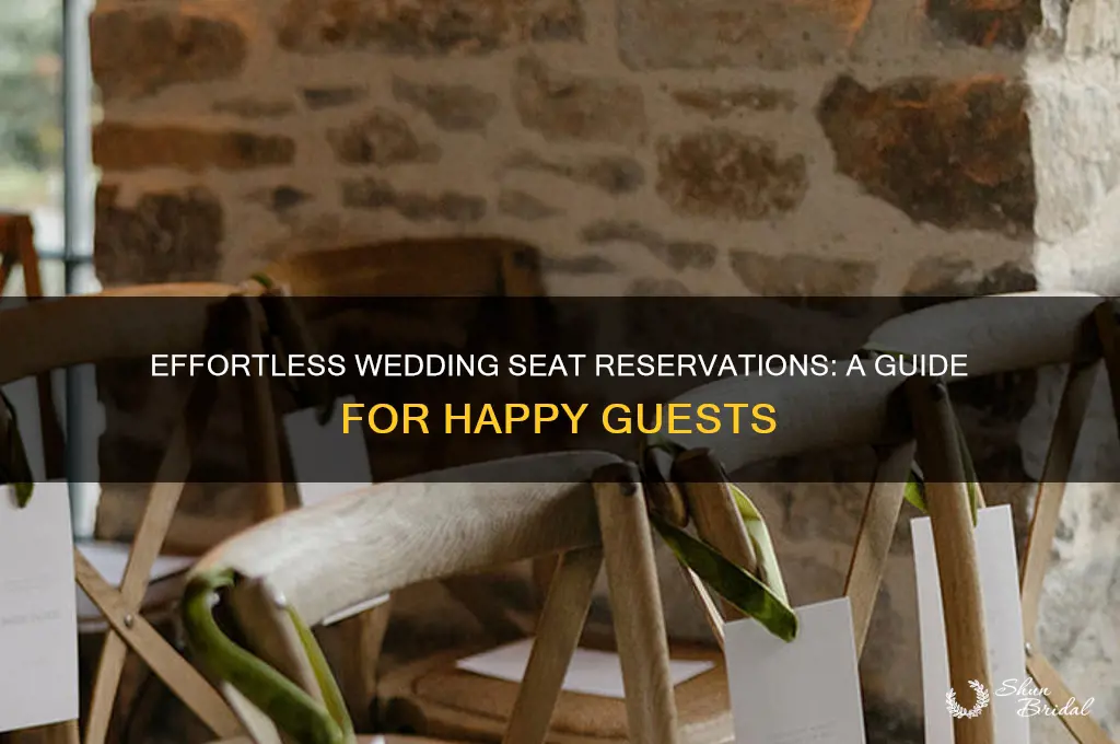 how to let guests reserve their seats wedding