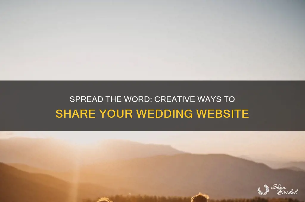 how to let people know about your wedding website