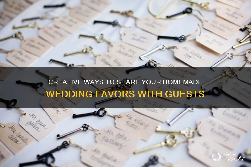 how to let people know homemade wedding favors