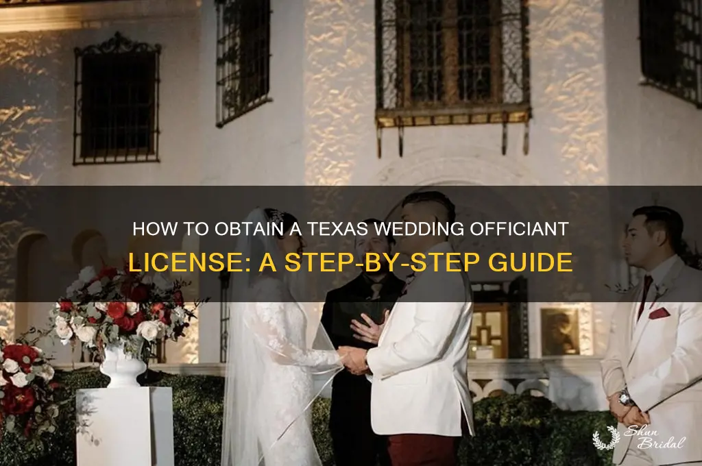 how to license to perform wedding in Texas