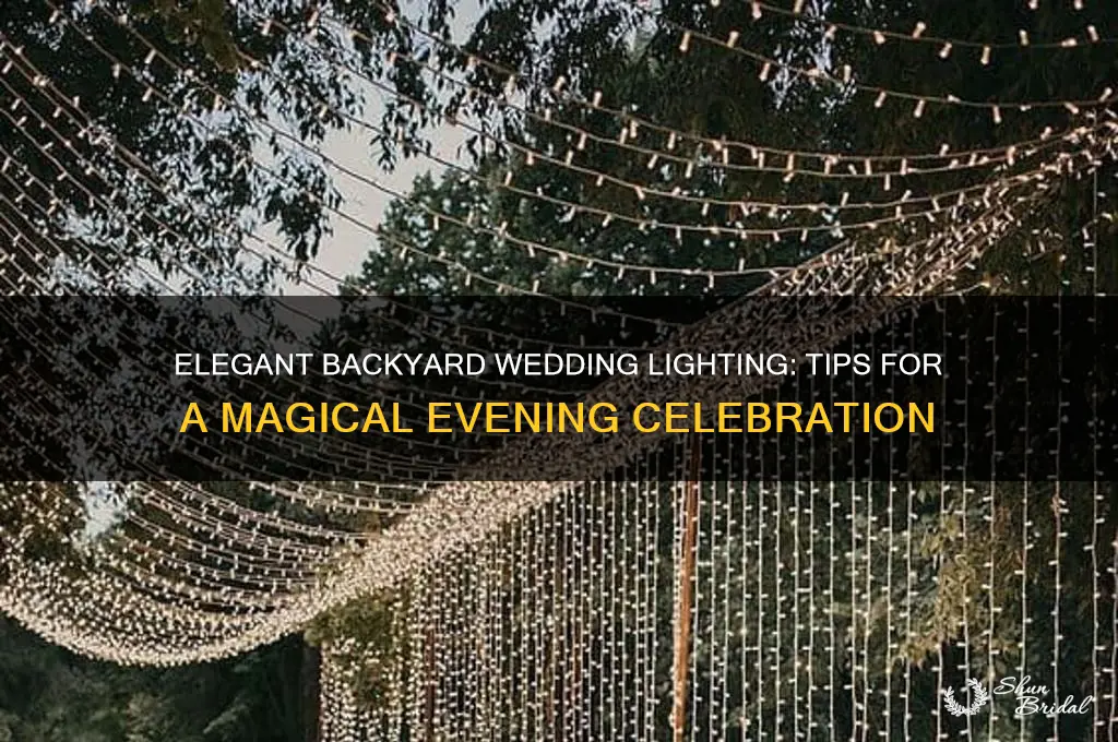 how to light a backyard wedding