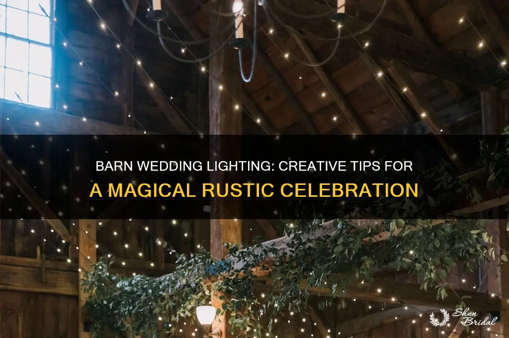 how to light a barn for a wedding