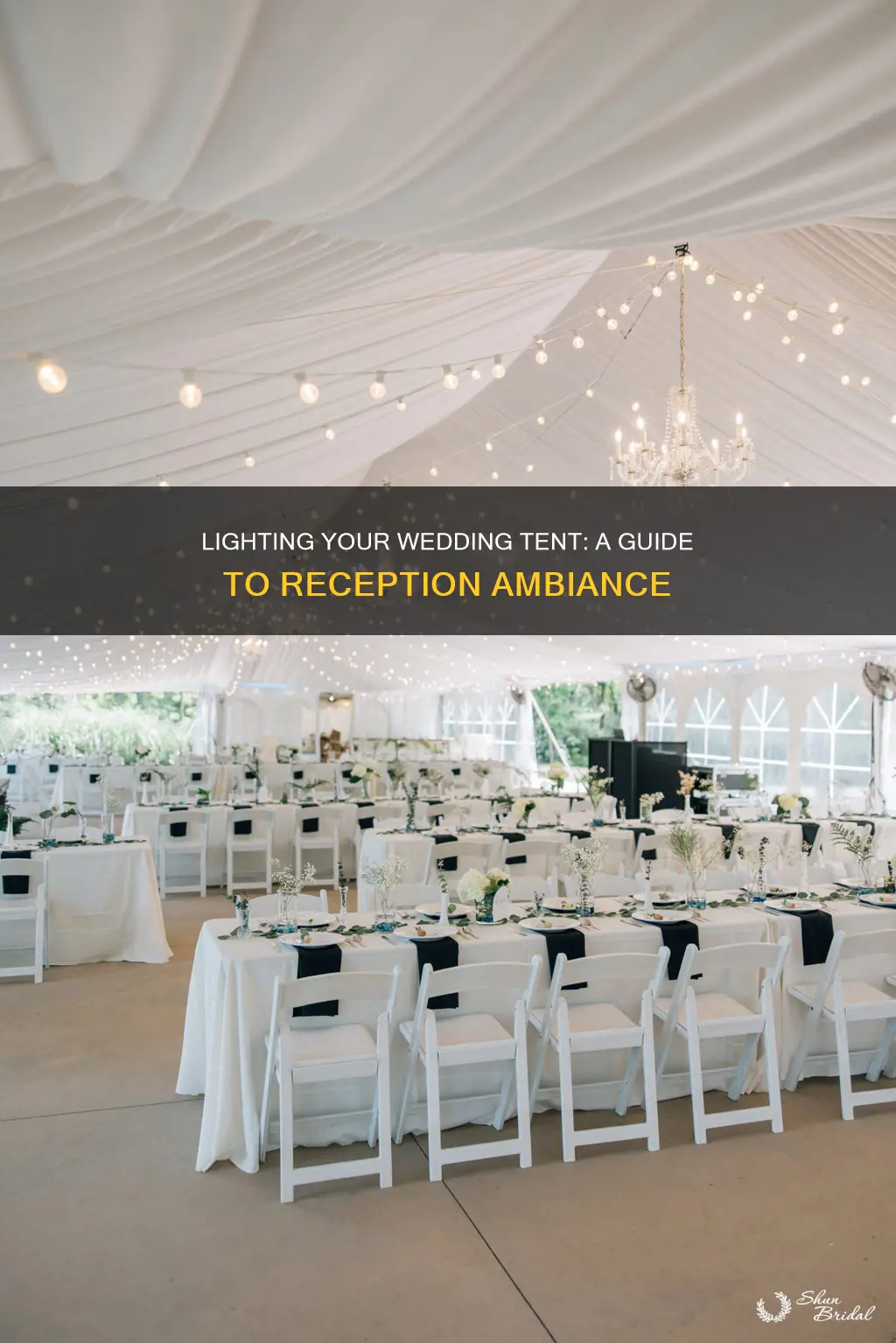 how to light a tent for a wedding reception