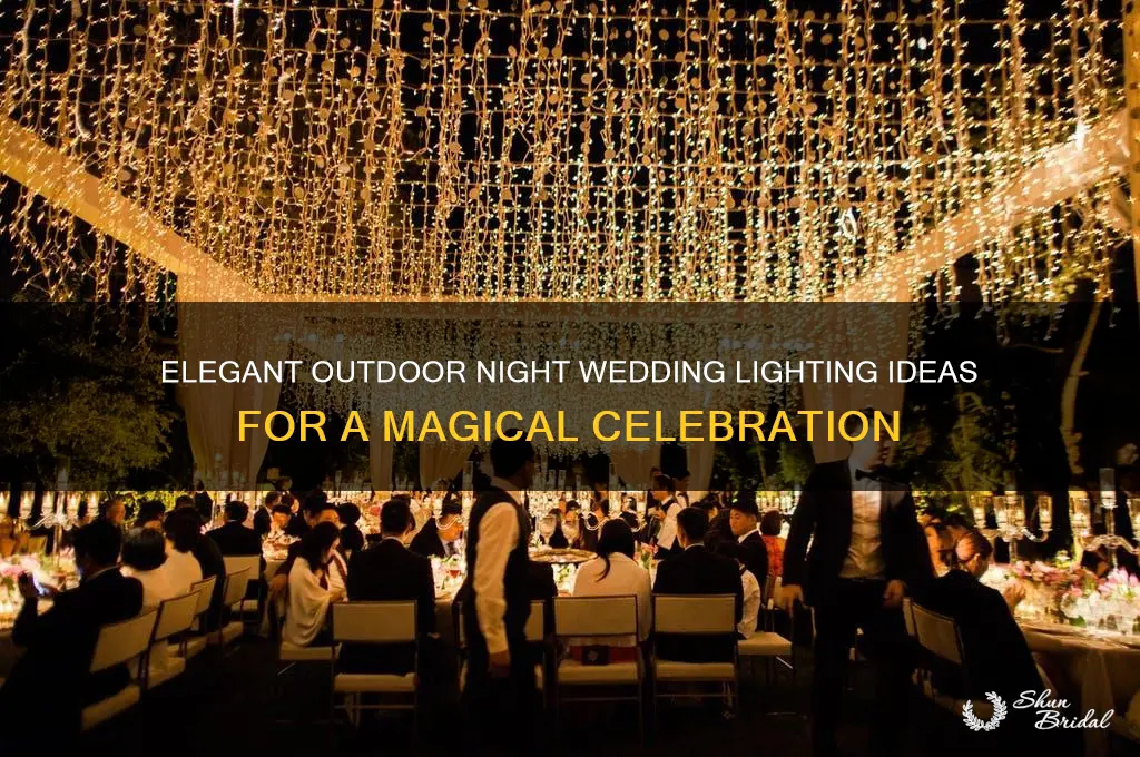 how to light an outdoor night wedding