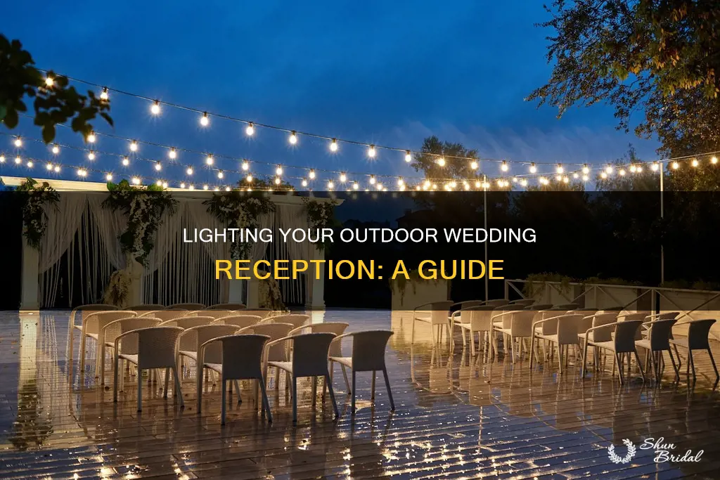 how to light an outdoor wedding reception