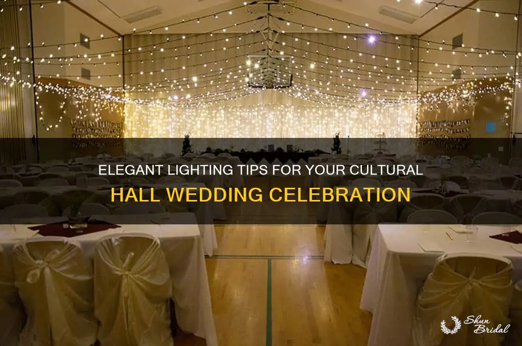 how to light cultural hall wedding