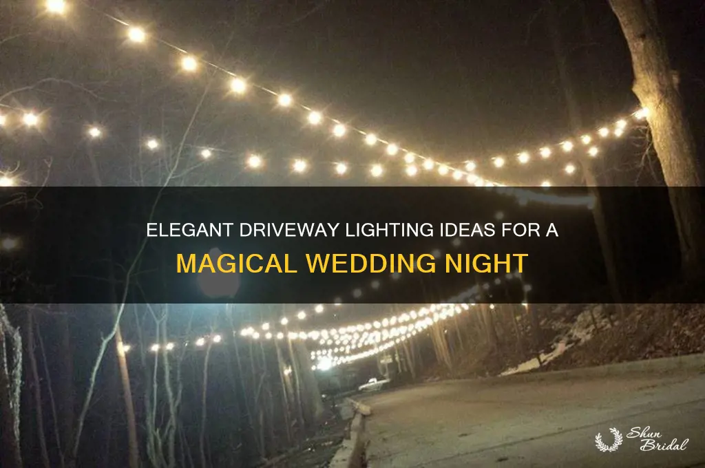 how to light driveway for wedding