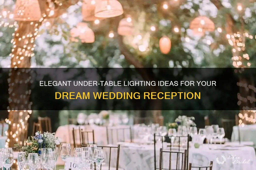 how to light up under table for wedding