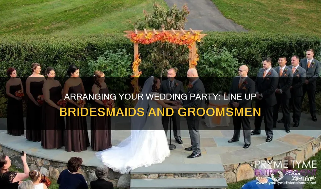 how to line up bridesmaids and groomsmen