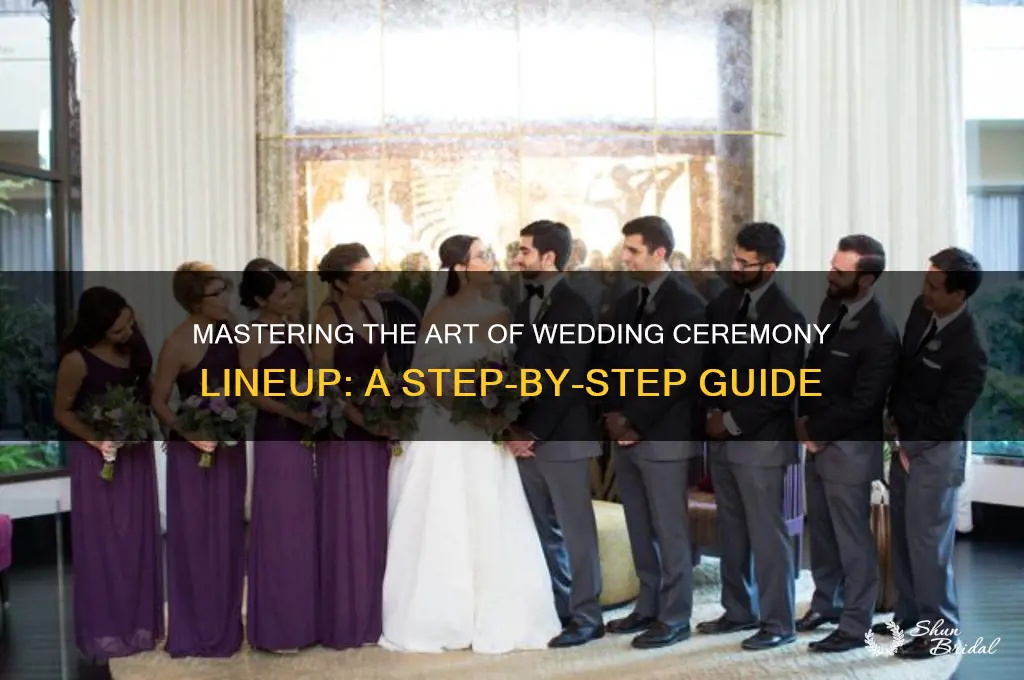 how to line up for a wedding ceremony