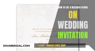 Honoring Deceased Fathers: Wedding Invitation Etiquette