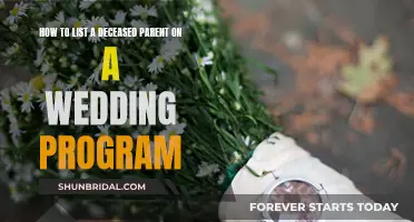 Honoring Deceased Parents: Wedding Program Etiquette