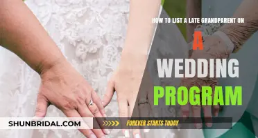 Honoring Late Grandparents: A Guide to Wedding Program Inclusion