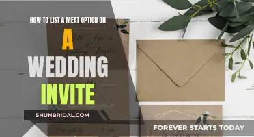 Meat Options on Wedding Invites: How to Properly Indicate Your Preference