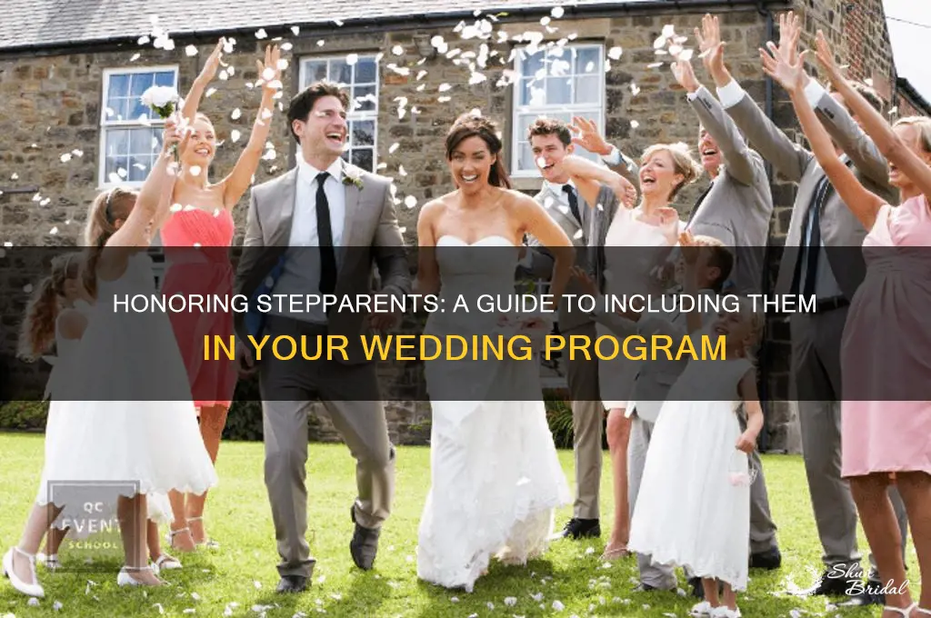 how to list a stepparent on a wedding program