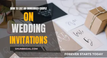 Addressing Wedding Invites: Unmarried Couples