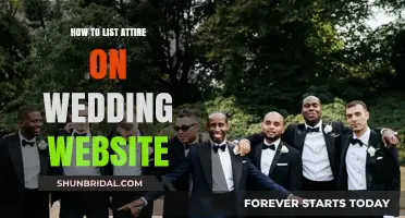 Dress Code Made Easy: Listing Wedding Attire on Your Website