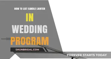 Elegant Ways to Include Candle Lighters in Your Wedding Program