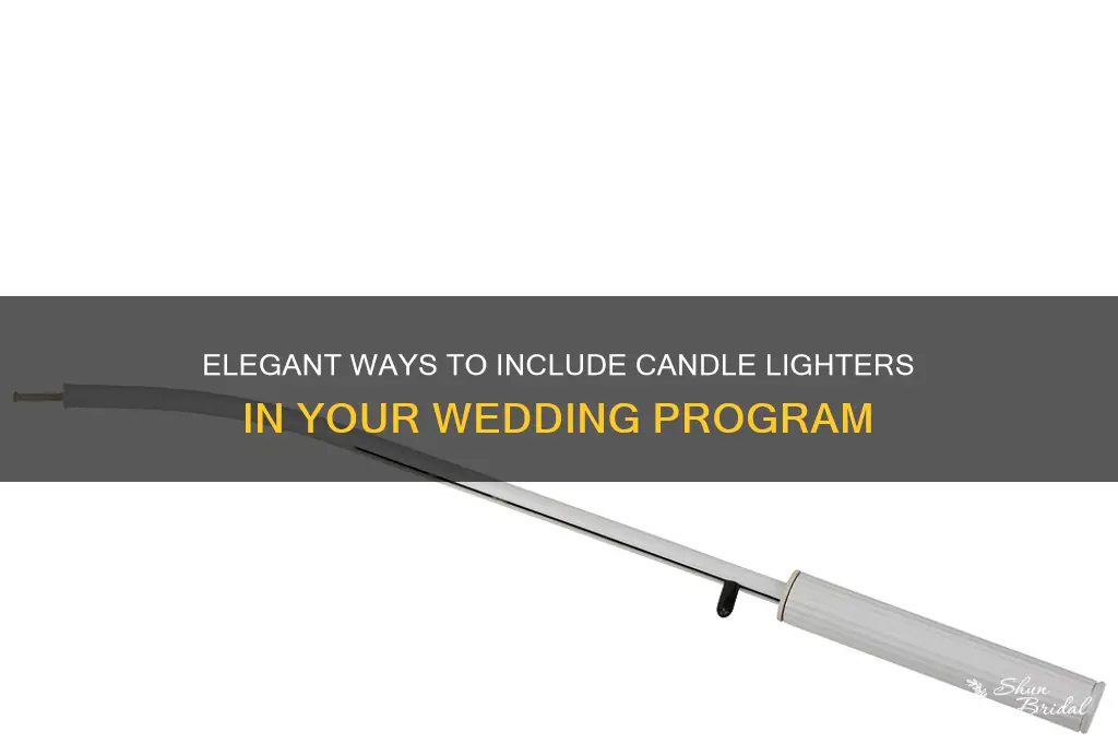how to list candle lighter in wedding program