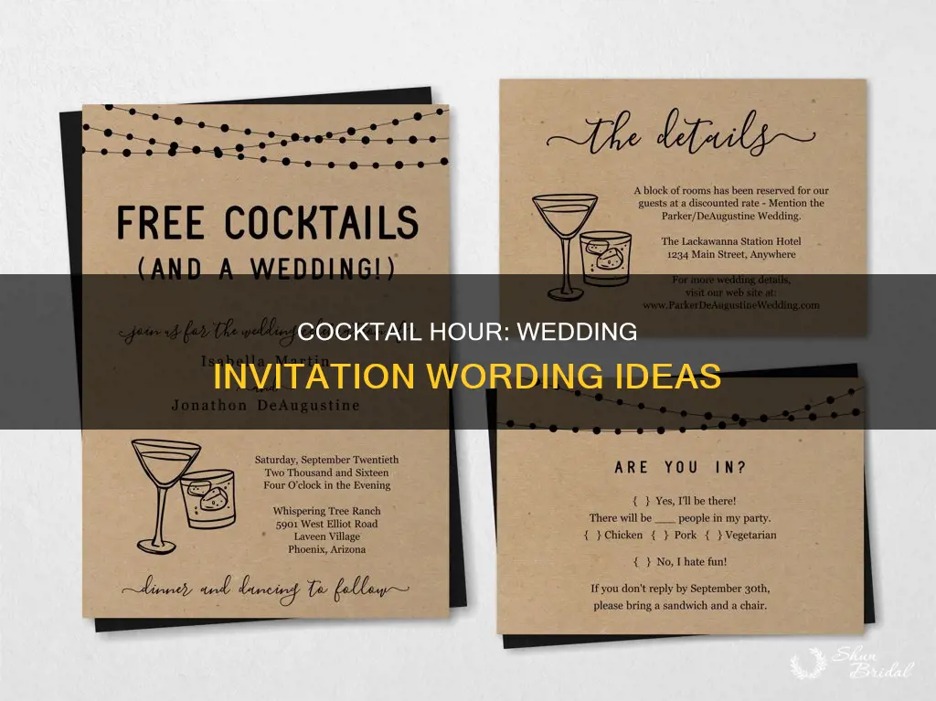 how to list cocktail hour on wedding invitation