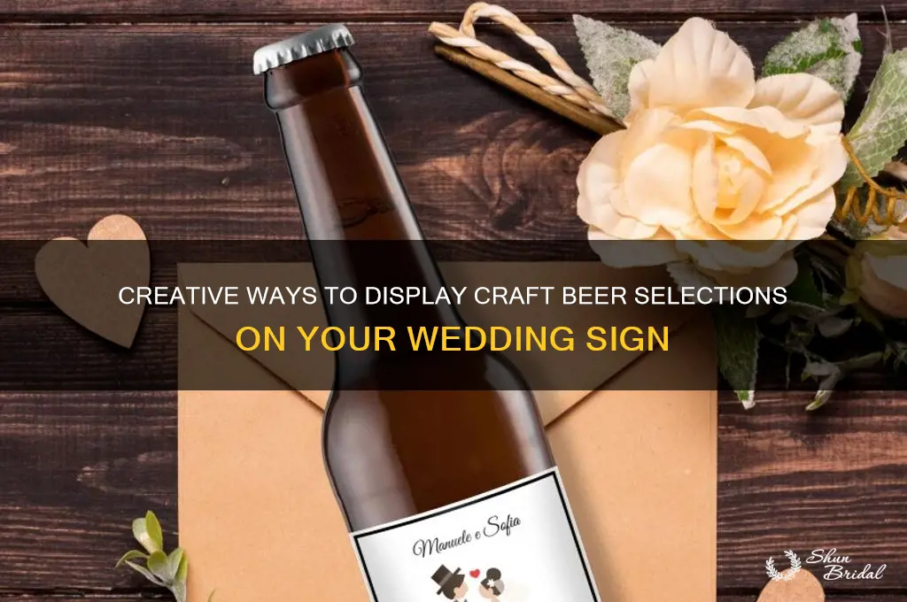 how to list craft beer on wedding sign