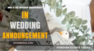 Honoring Deceased Grandparents in Your Wedding Announcement: A Thoughtful Guide