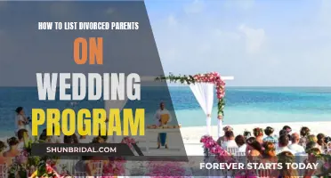 Navigating Wedding Programs: Divorced Parents, What's the Best Way?