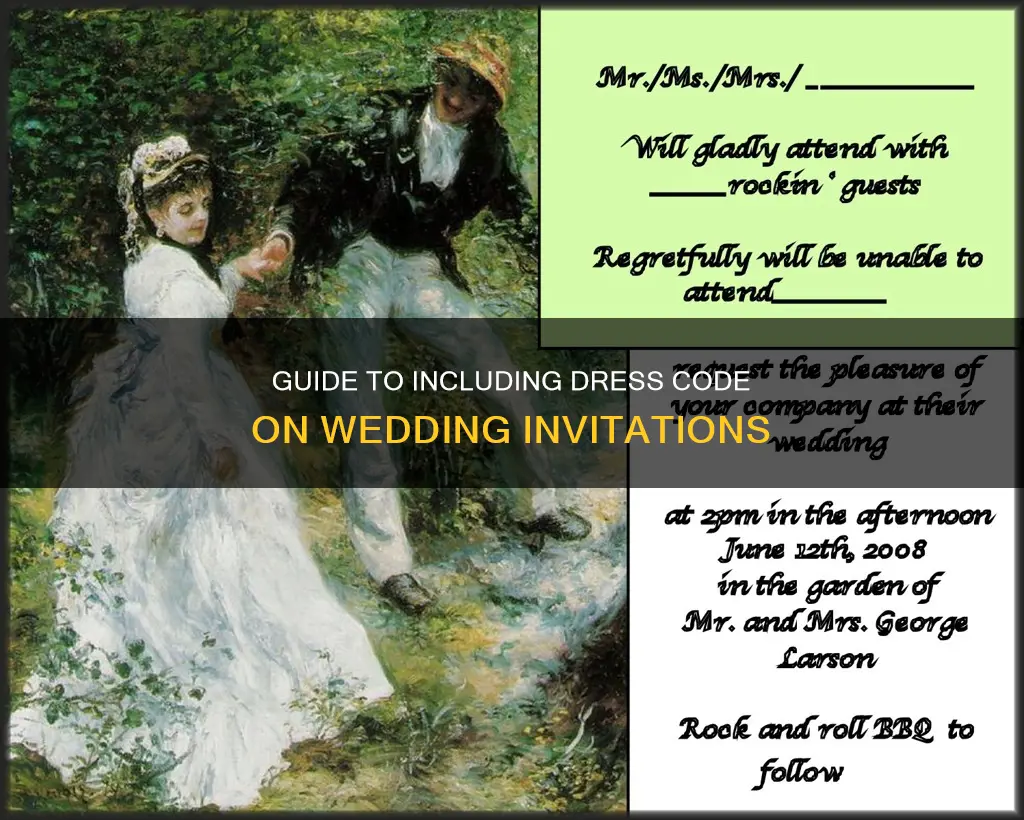 how to list dress code on wedding invitations