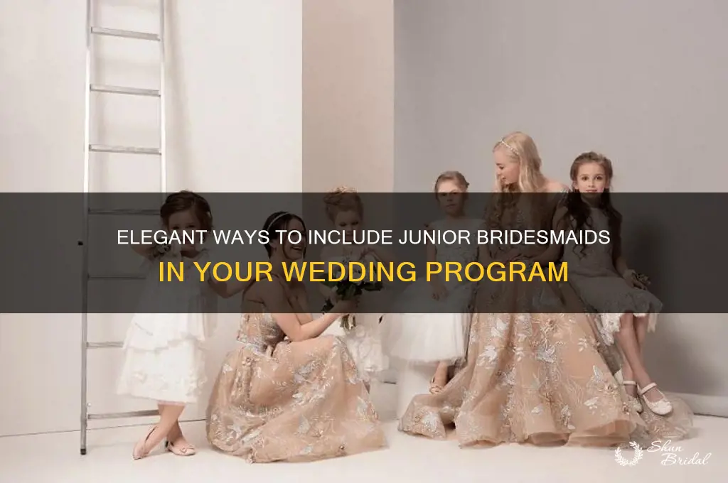 how to list junior bridesmaid on wedding program