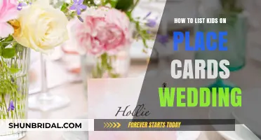 Creative Ways to Include Kids on Wedding Place Cards