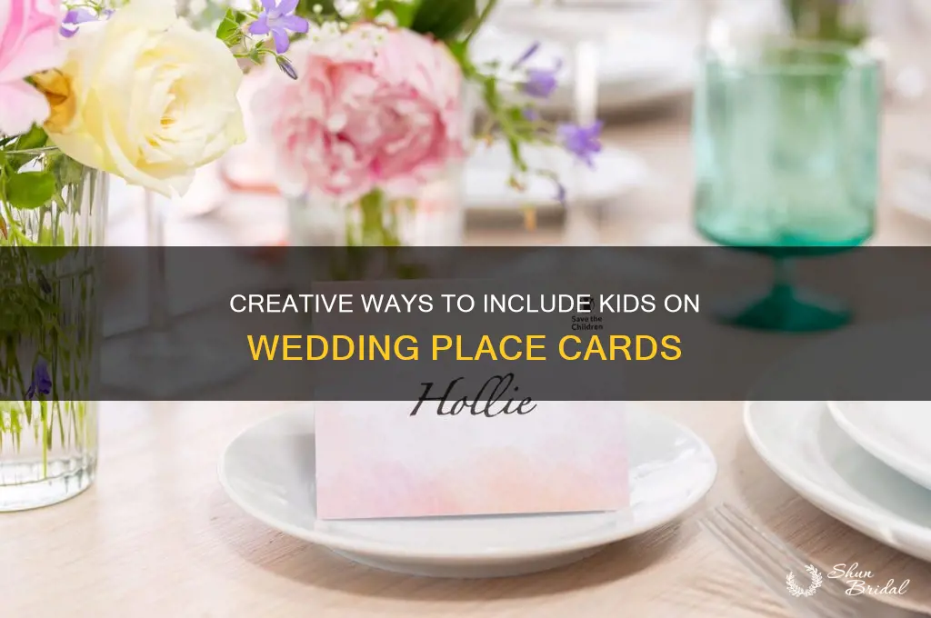 how to list kids on place cards wedding